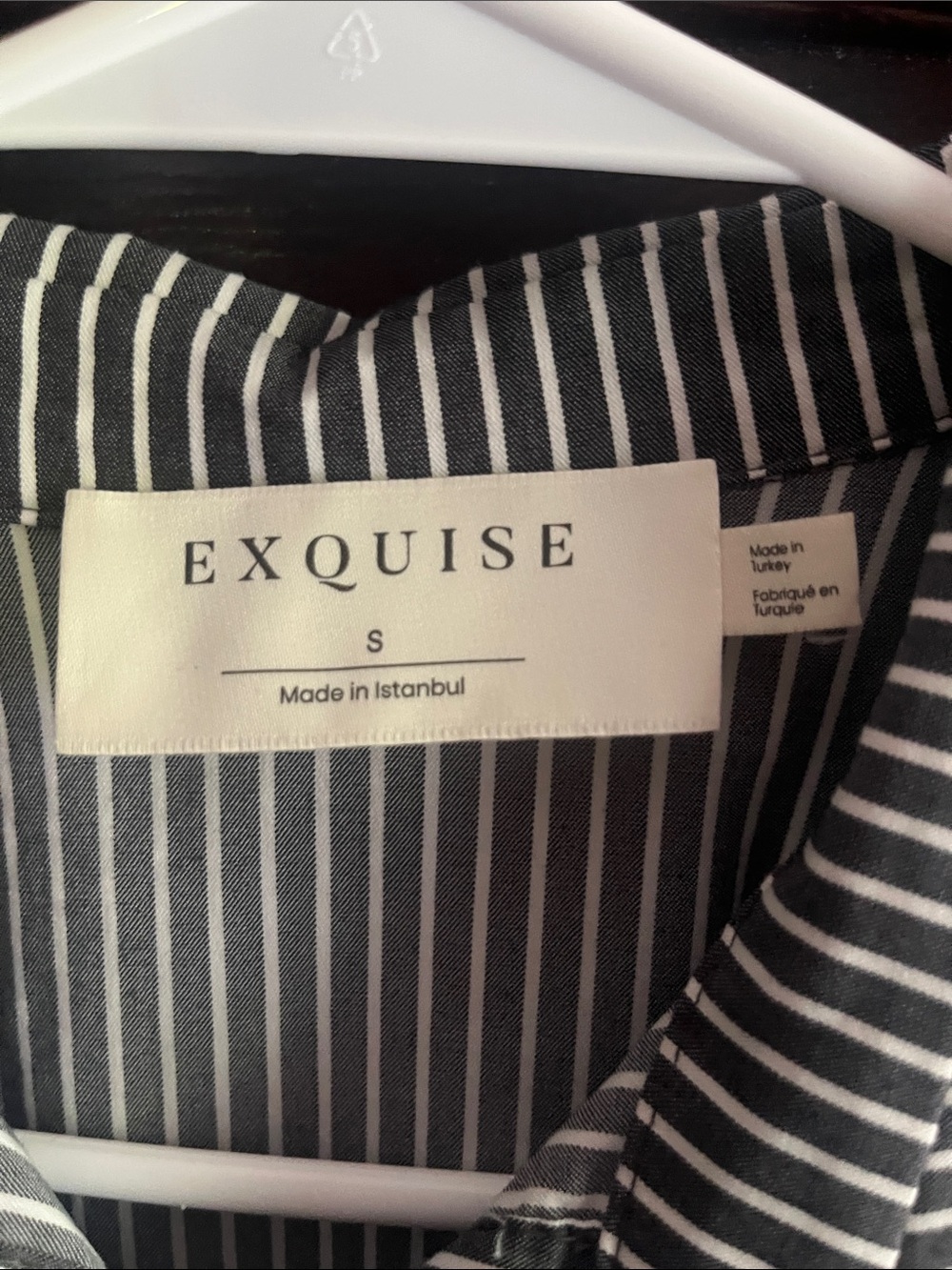 Anthropologie Black and White Vertical-Stripe Shirt Dress - Picture 2 of 3
